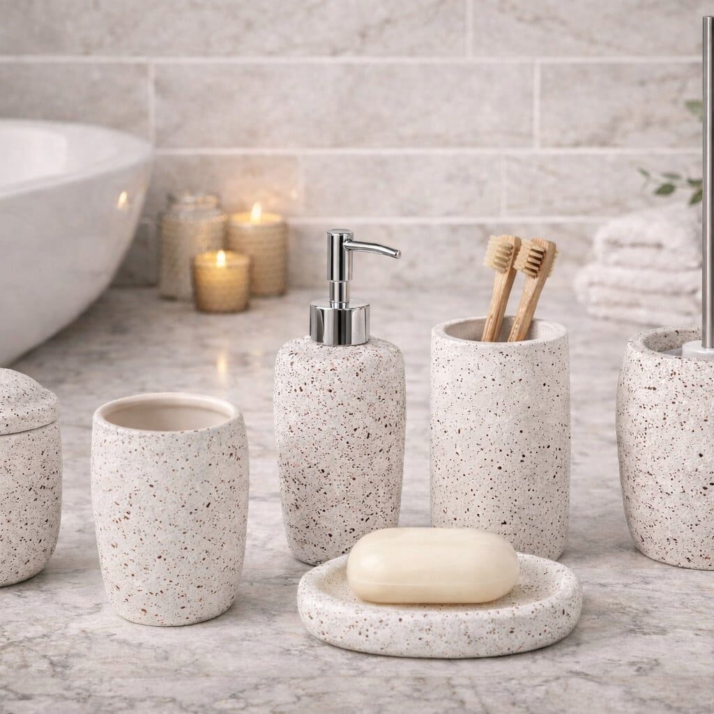 Ensemble d'accessoires de salle de bain 6 pièces