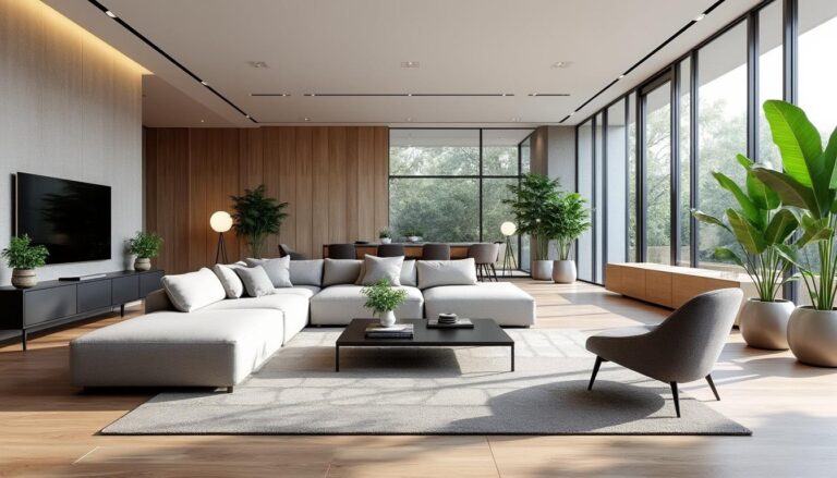 découvrez comment la disposition du canapé d'angle optimise la structuration de votre espace de réception pour un intérieur à la fois convivial et fonctionnel.