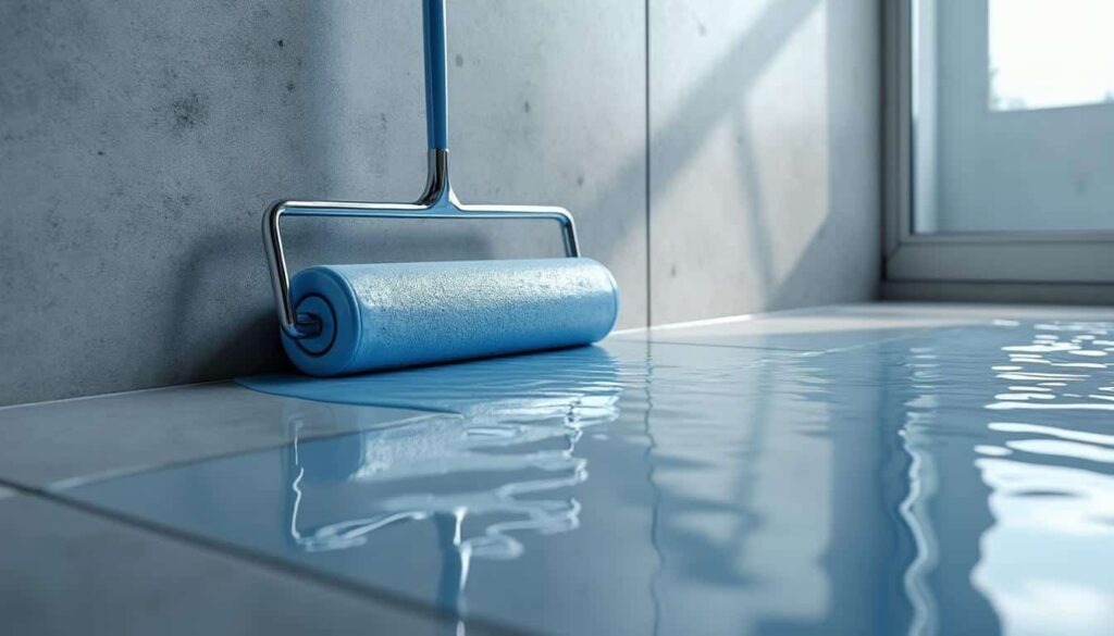 assurez une imperméabilisation parfaite des murs de votre cabine de douche grâce à l'application professionnelle d'une résine époxy durable et résistante.