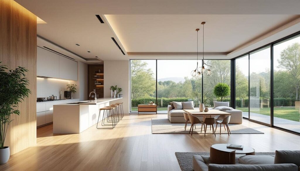 optimisez la circulation de la lumière naturelle en abattant les cloisons non porteuses, pour un intérieur plus lumineux et convivial.