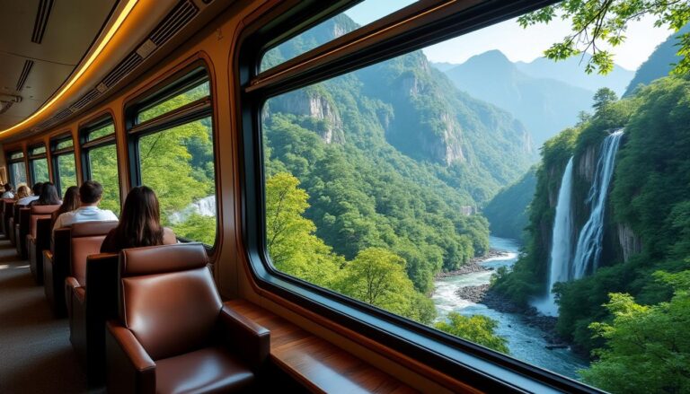 découvrez la beauté de la nature sauvage à travers les vitres d’un train panoramique, pour une exploration immersive et inoubliable.