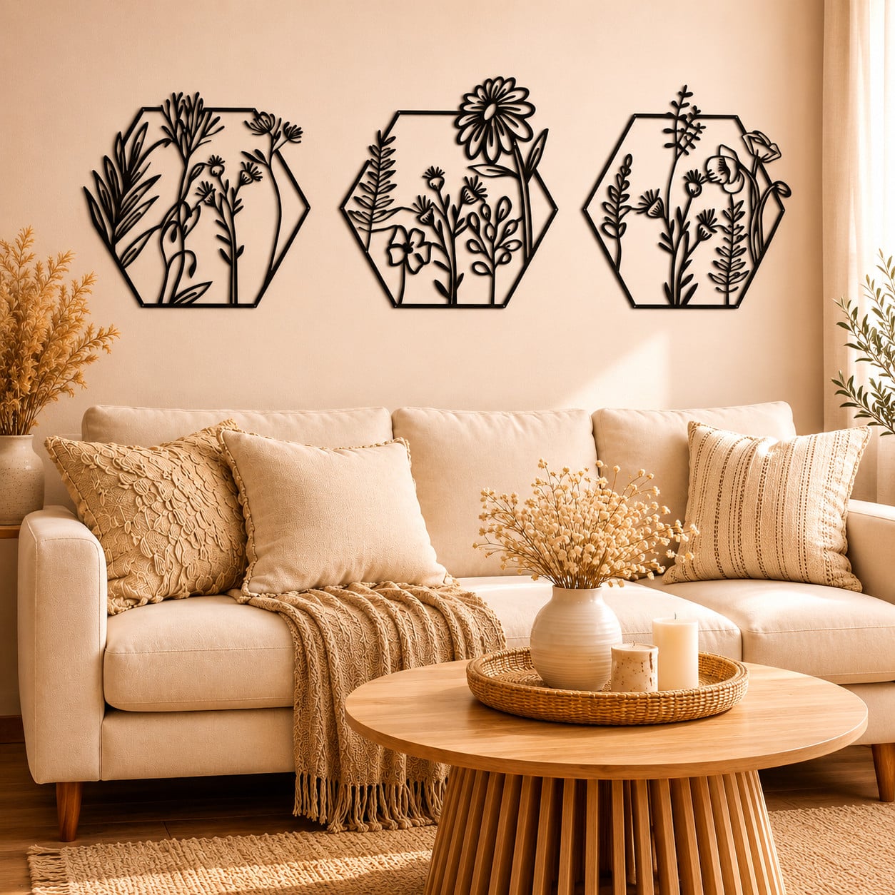Lot de 3 sculptures murales fer forgé – Image 2