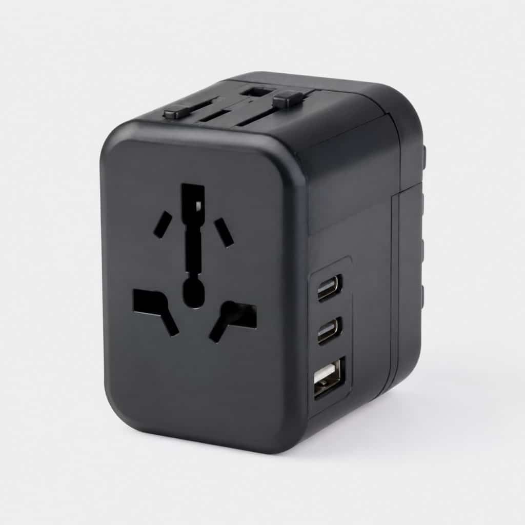 adaptateur prise voyage compact usb c — vue produit
