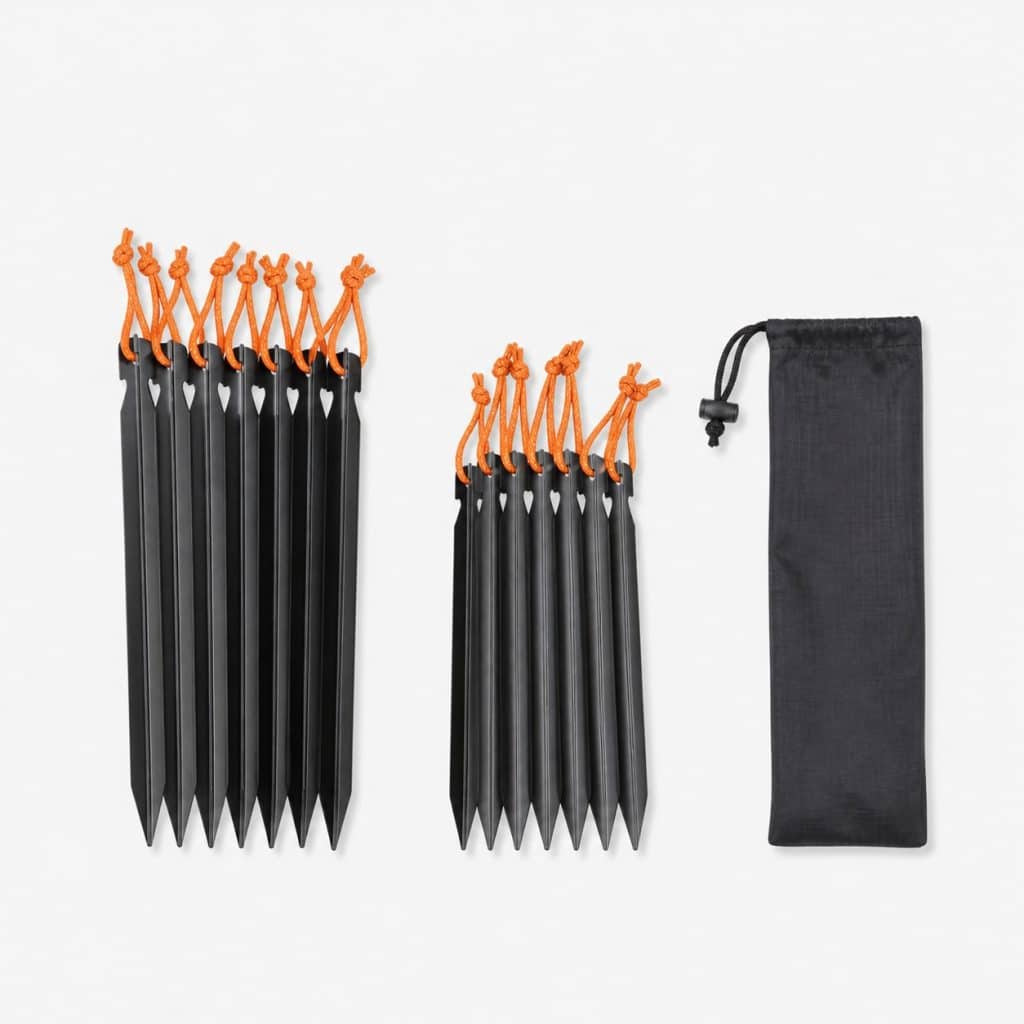 lot piquets aluminium leger camp — vue produit