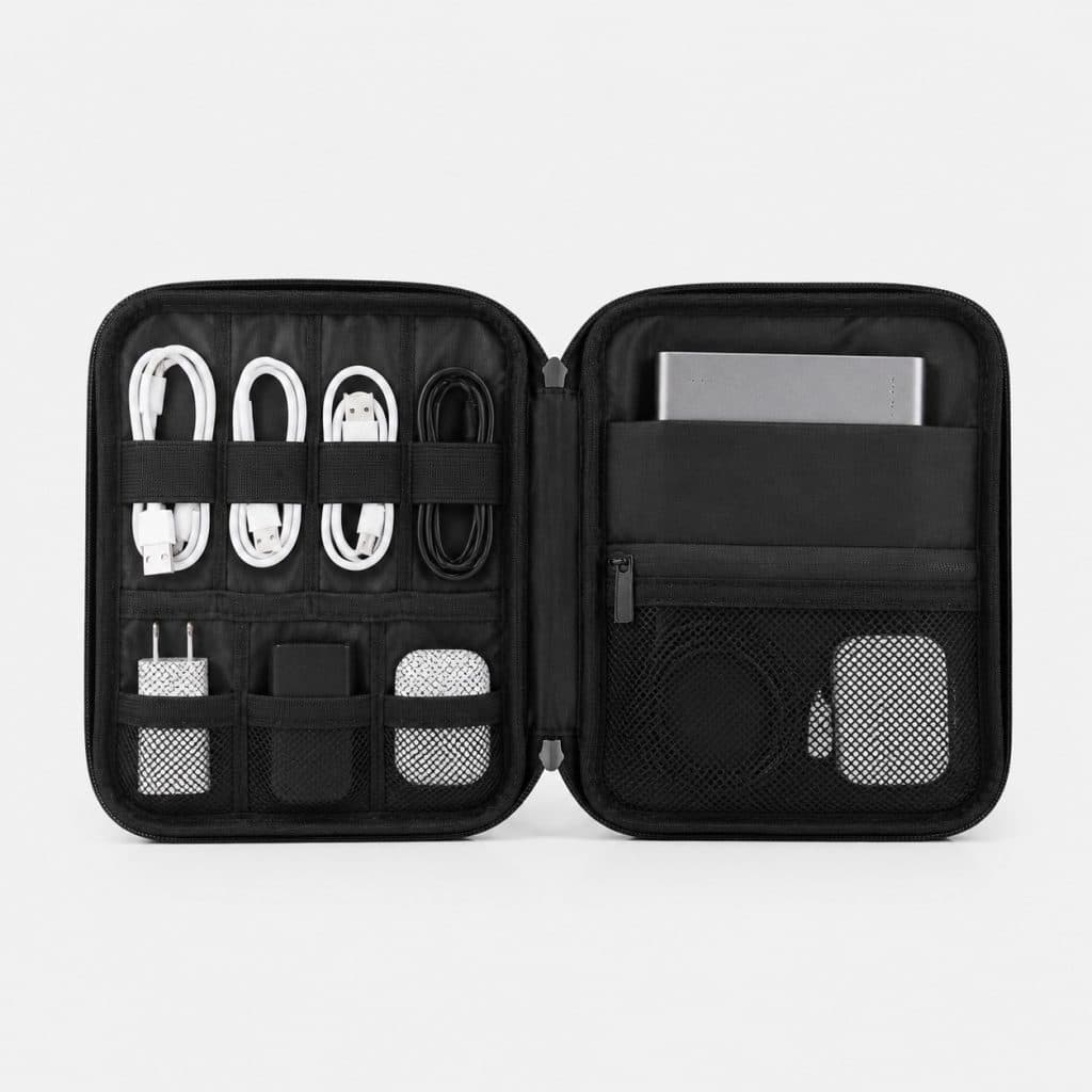 pochette organiseur electronique voyage — vue produit