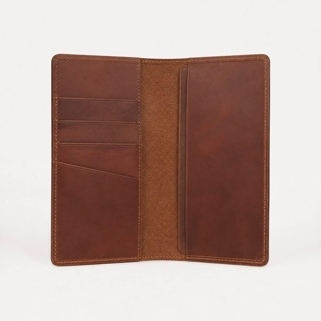 pochette organiseur passeport cuir — vue produit