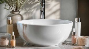 découvrez comment la liaison directe entre la vasque à poser en céramique garantit une durabilité optimale face aux effets des produits cosmétiques, alliant design et résistance.