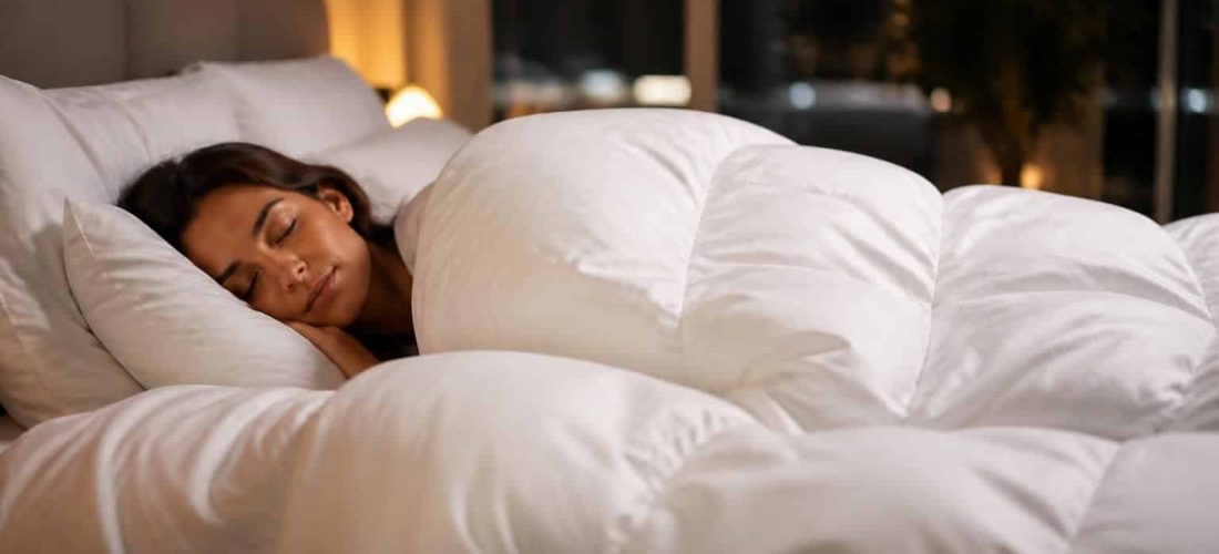 découvrez comment optimiser la régulation thermique nocturne pour un sommeil confortable grâce à l'utilisation d'une couette en duvet de qualité.
